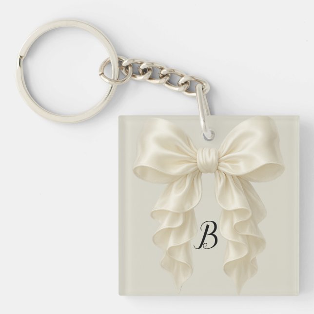 Crème Cascade Ruffle Bow Klassigt Elegant (Framsidan)