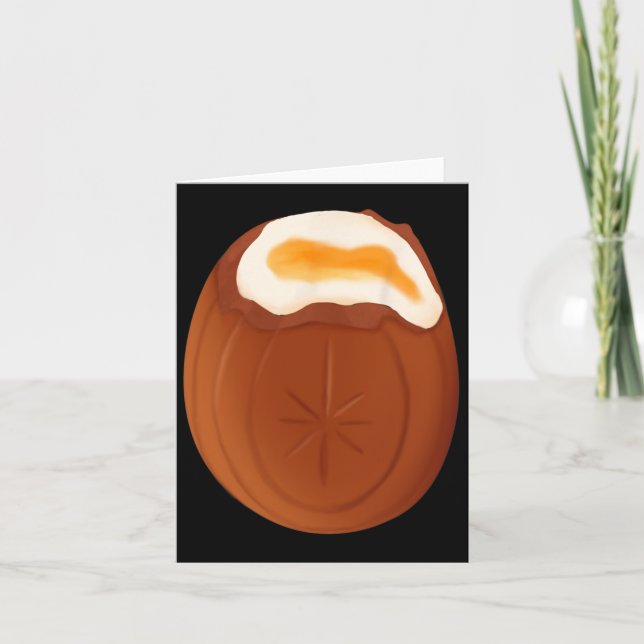 Creme Egg Chocolate Påsk Quirky Konstig Funny Kort (Framsida)