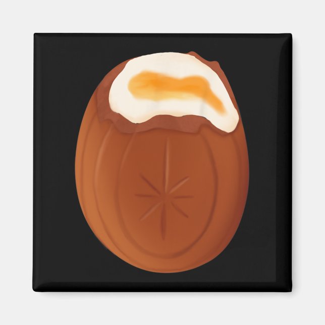 Creme Egg Chocolate Påsk Quirky Konstig Funny Magnet (Framsidan)