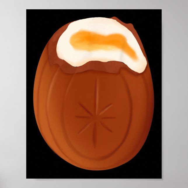 Creme Egg Chocolate Påsk Quirky Konstig Funny Poster (Framsidan)