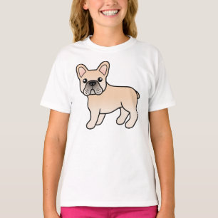 Crème fransk bulldogg söt seriehund t shirt