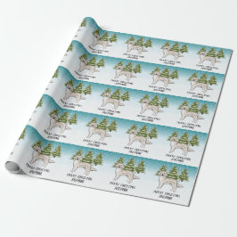 Crème Golden Retriever Hund Jul Anpassad Text Presentpapper