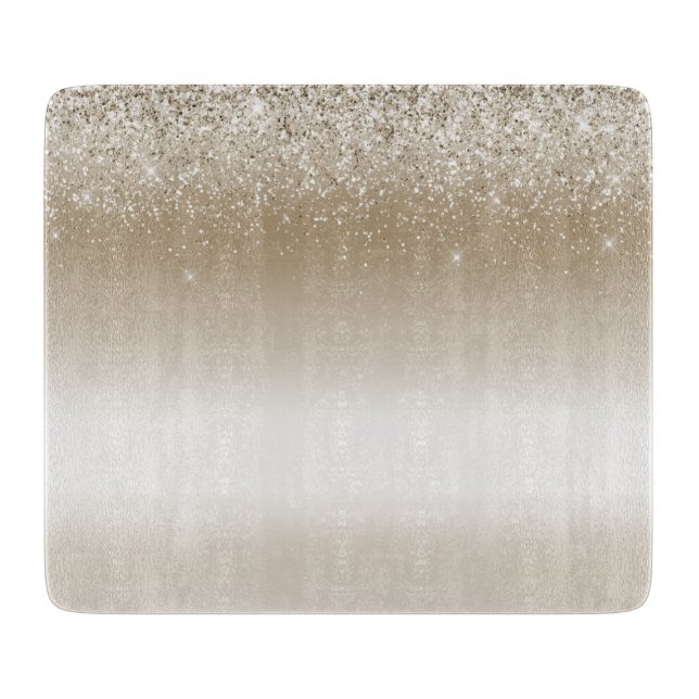 Crème Guld Glittrig Glitter Bröllopsfest (Framsidan)