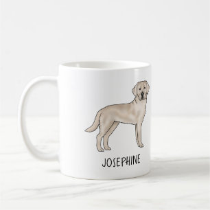 Crème Labrador Retriever Söt Lab Hund Anpassat Nam Kaffemugg