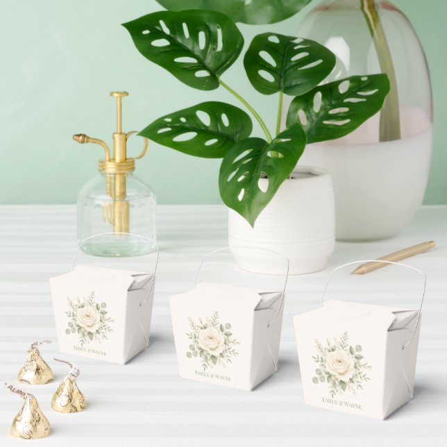Crème och Salvia Grön Grönska Bröllop Presentaskar (Multipel)