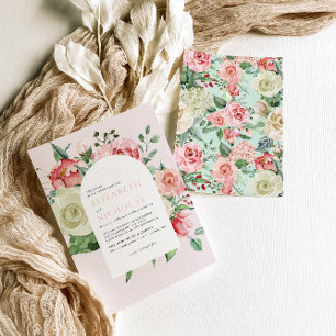 Crème & Ro   Romantiska Vår Blommigt Bröllop Inbjudningar