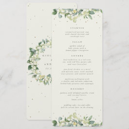 Crème Snöbär+Eukalyptus 4 Kurs Bröllopsmeny Meny