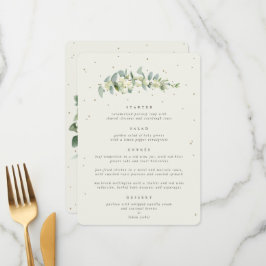 Crème Snöbär + Eukalyptus 4-rätters bröllop Meny