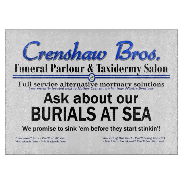 Crenshaw Bros Burial at Sea Promo Merch (Framsidan)