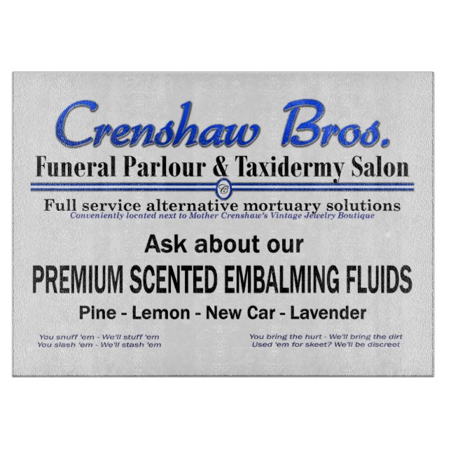 Crenshaw Bros Scented Embalming Fluid Promo (Framsidan)