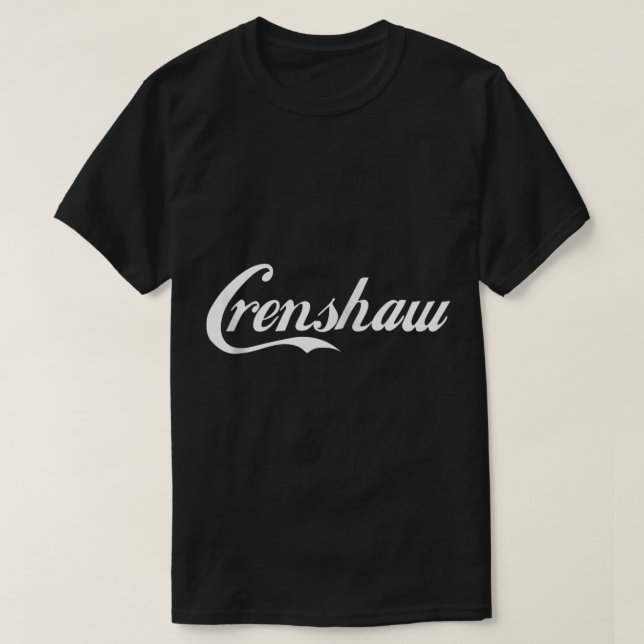 CRENSHAW CALIFORNIA L.A. LÅT VITE TEXT Zip Hoodi T Shirt (Design framsida)