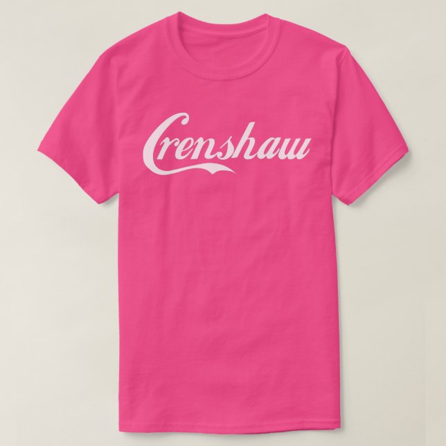 Crenshaw White Text Designad T Shirt (Design framsida)