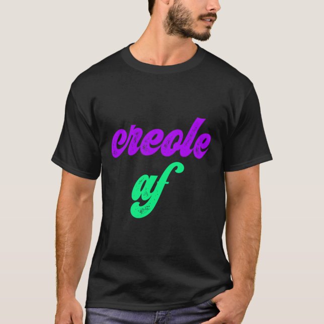 Creole Af Mardi Gras Louisiana Pride Gift Tee (Framsida)