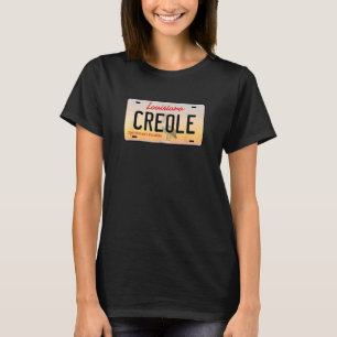 Creole Louisiana License Plate T Shirt
