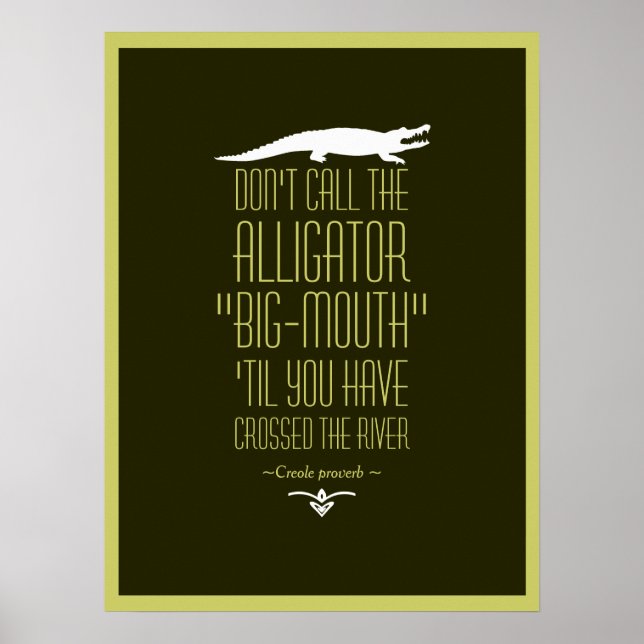 Creole Proverb Poster (Framsidan)