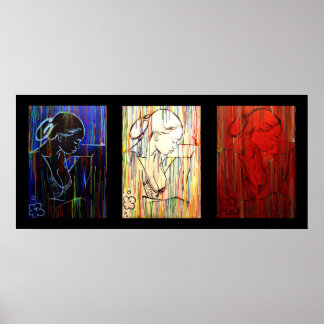 Creole Rain - drapeau tricolore Poster