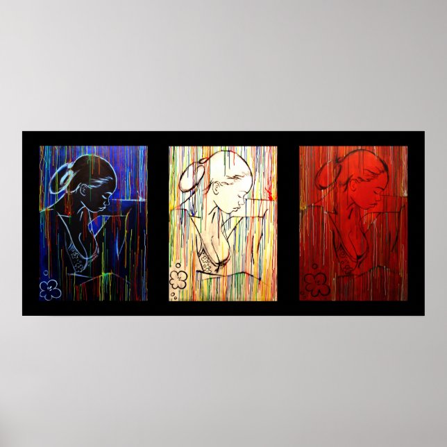 Creole Rain - drapeau tricolore Poster (Framsidan)