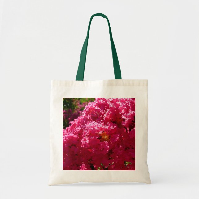 Crepe Myrtle Träd Magenta Blommigt Tygkasse (Framsidan)