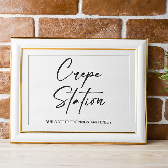 Crepe station Bröllop-skylt Poster (Skapare uppladdad)