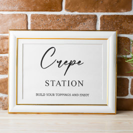 Crepe station Bröllop-tecken Poster
