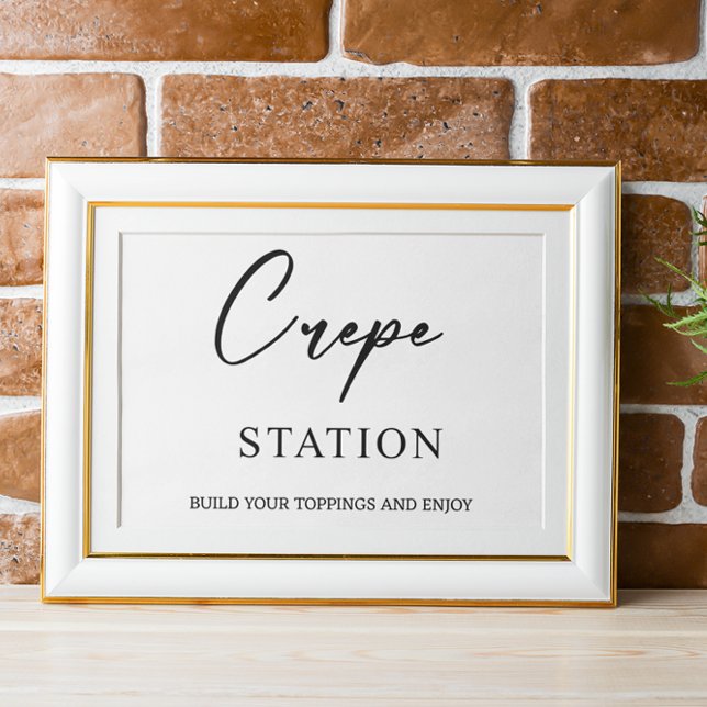Crepe station Bröllop-tecken Poster (Skapare uppladdad)