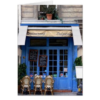 crêperie bleu - vykort från Paris6 Hälsningskort