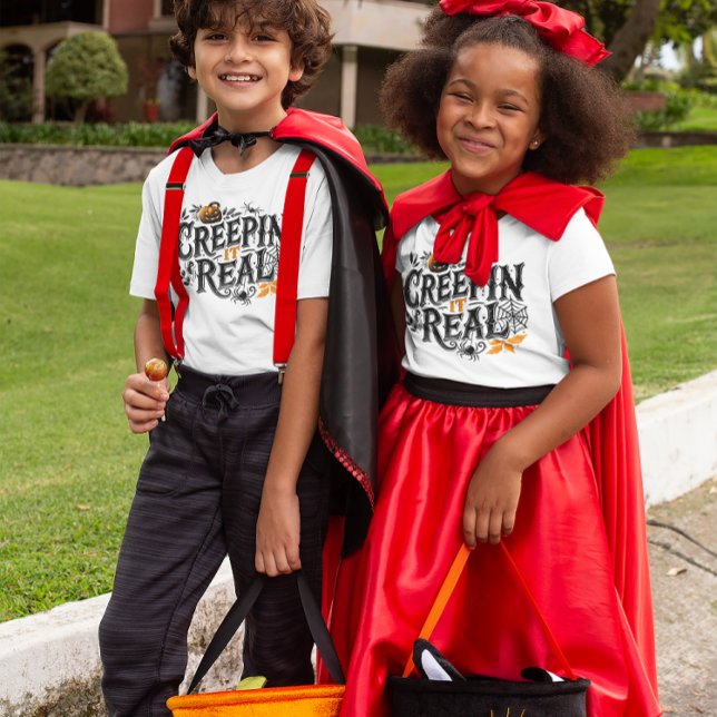 Crepping It Real Halloween Retro-design T Shirt (Skapare uppladdad)