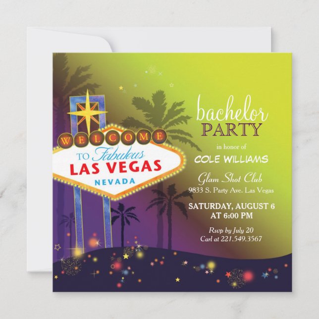 Crepuscule Las Vegas Sängkammarparty-inbjudan Inbjudningar (Framsida)