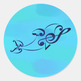 Crescendolphin-dekal Runt Klistermärke