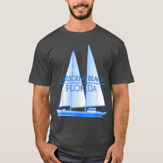 Crescent Beach Florida Coastal Nautical Sailing Sa T Shirt