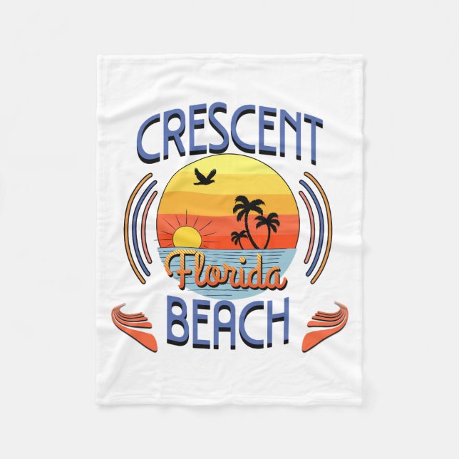 Crescent Beach, Kalifornien Fleecefilt (Framsidan)