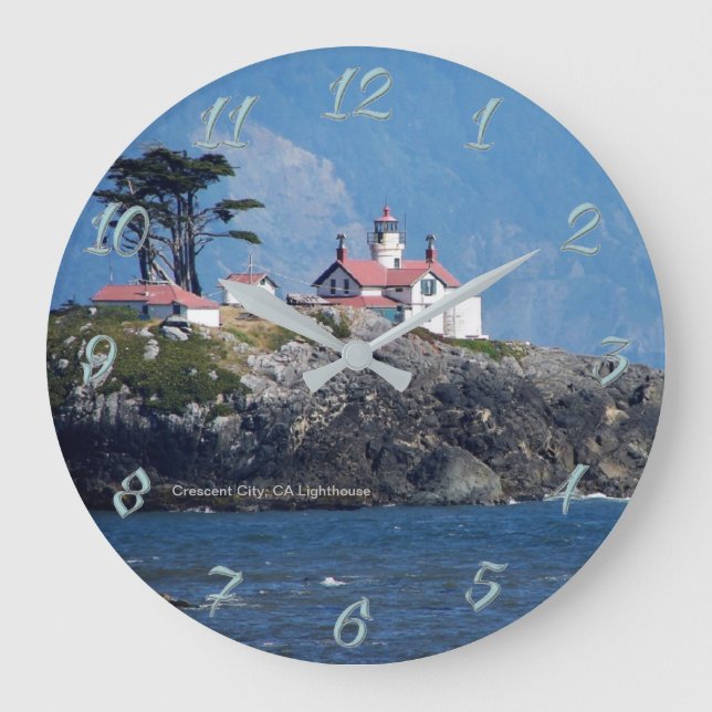 Crescent City, CA Lighthouse Stor Klocka (Framsida)