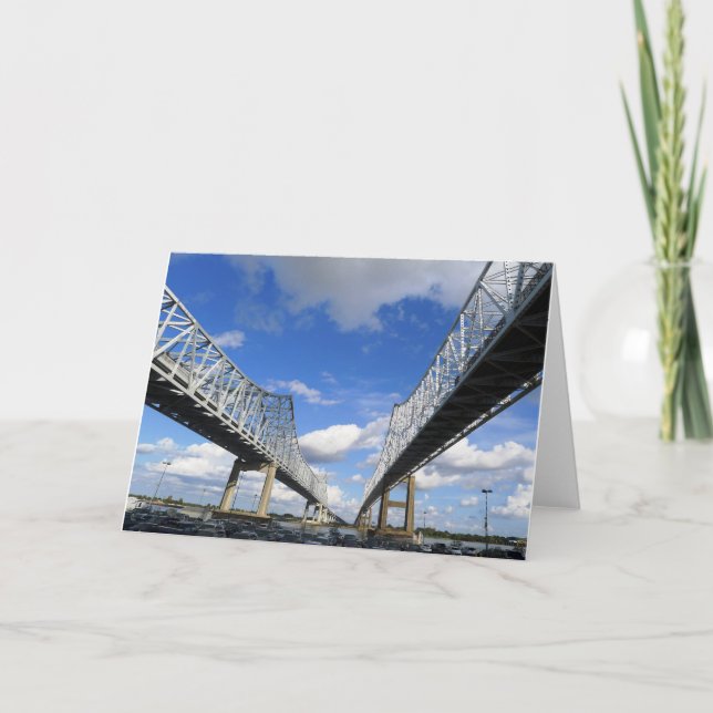 Crescent City Connection, New Orleans, LA - Kort (Framsida)