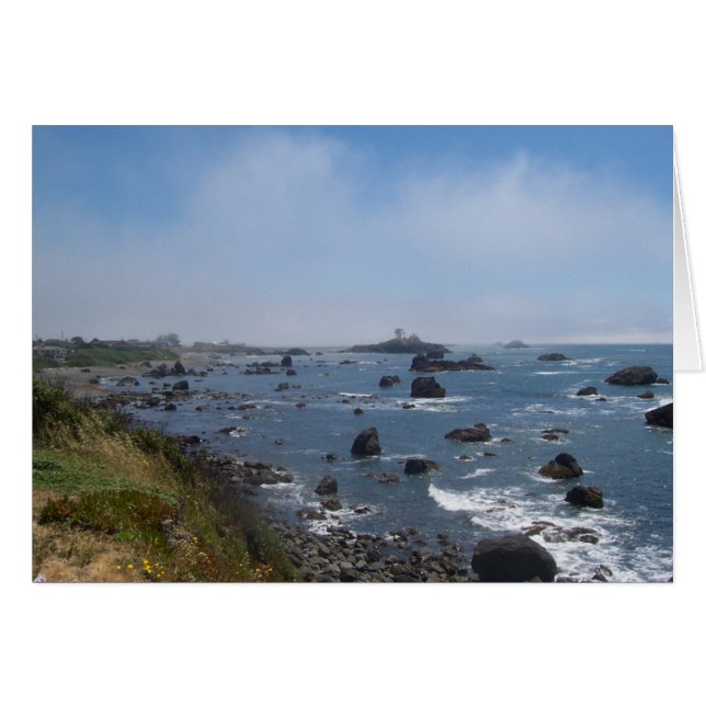 Crescent City Pacific Ocean View Notecard OBS Kort (Framsidan Horizontal)