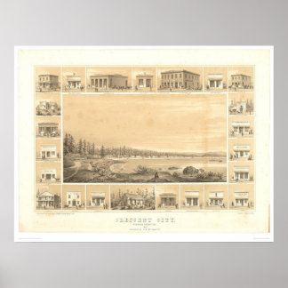 Crescent City. Panoramisk Karta 1857 (0465A) Poster