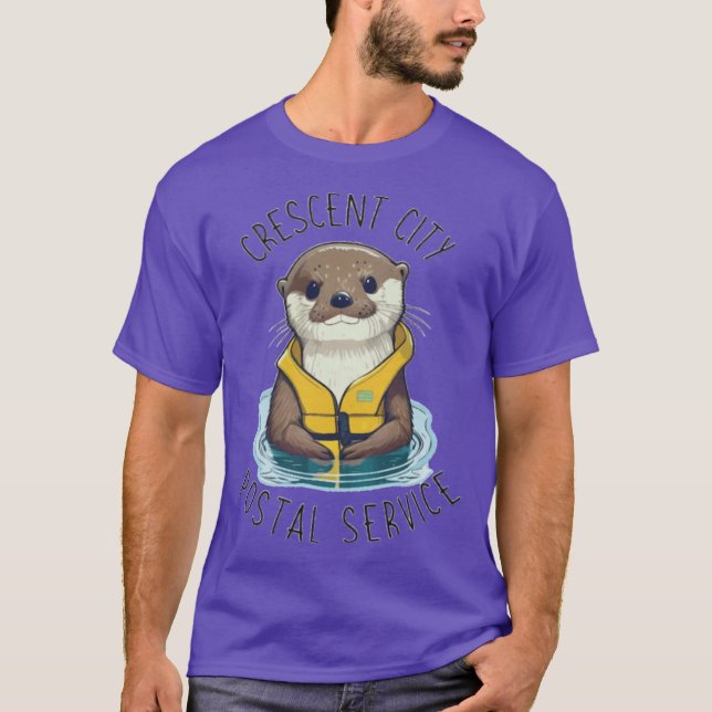 Crescent City Postal Service Otter retro T Shirt (Framsida)
