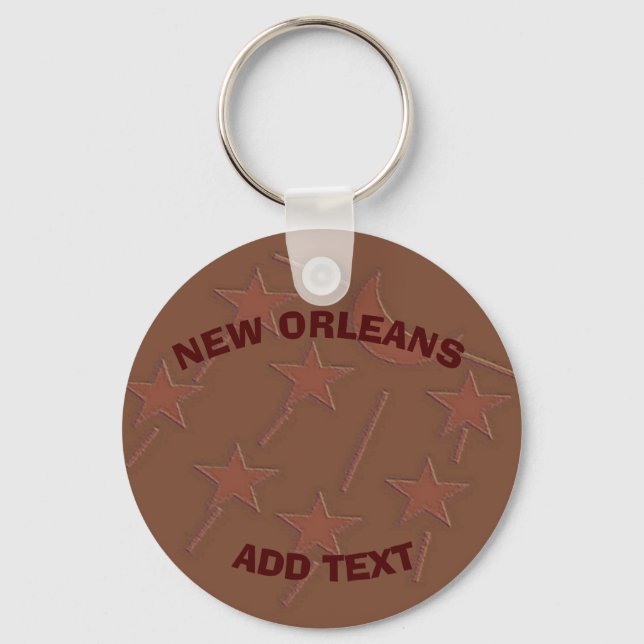 Crescent City Vatten Meter Lid Keychain Nyckelring (Framsida)