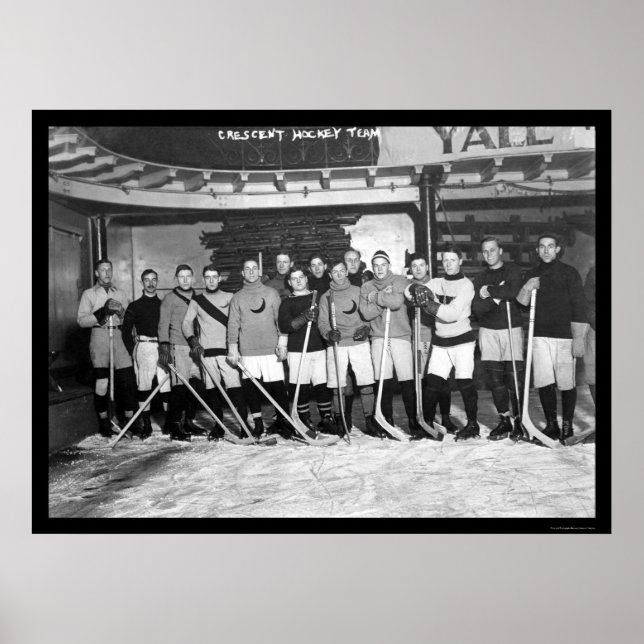 Crescent Hockey Team i New York 1911 Poster (Framsidan)