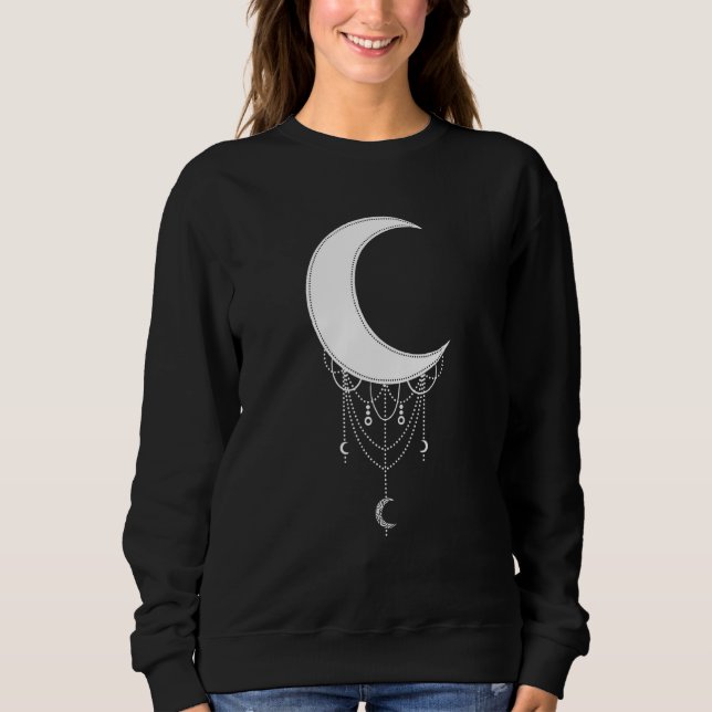 Crescent Måne Aesthetic Goth Soft Grunge Gothic Wi T Shirt (Framsida)