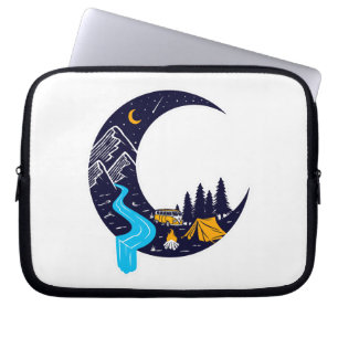 Crescent Måne Äventyr Camping Laptop Fodral