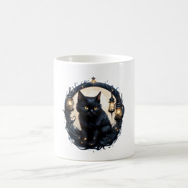 Crescent Måne Cat Kaffemugg (Center)