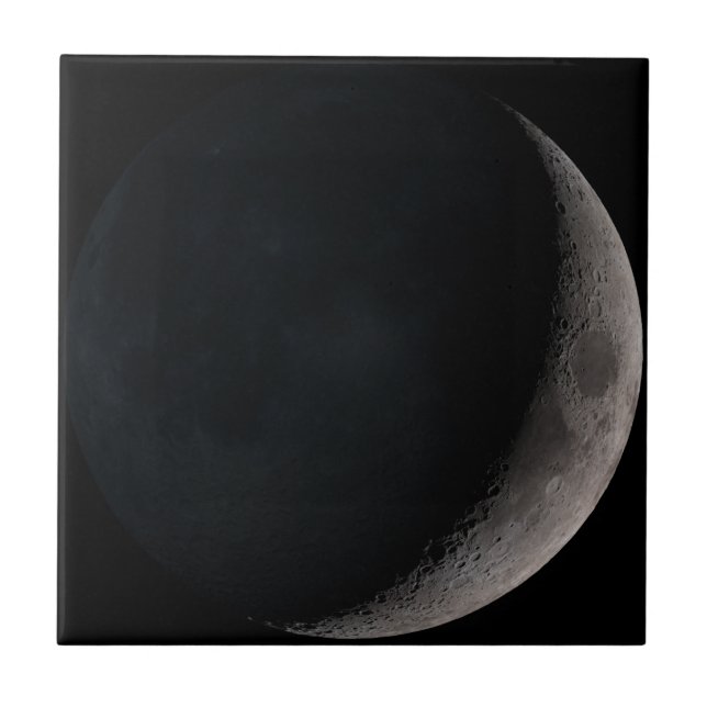 Crescent måne från NASA bilder Kakelplatta (Framsidan)
