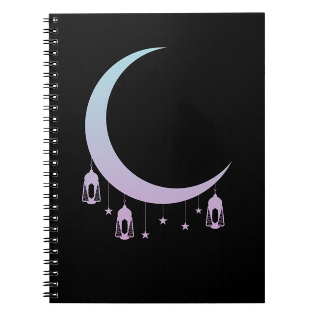 Crescent Måne Gothic Andlig Pastel Goth Anteckningsbok (Framsidan)