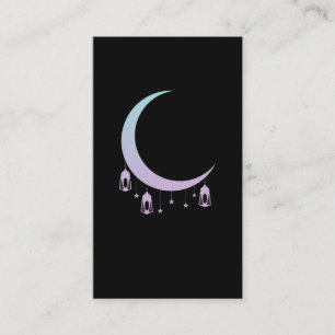 Crescent Måne Gothic Andlig Pastel Goth Visitkort