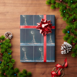 Crescent Måne med en julstjärna Presentpapper