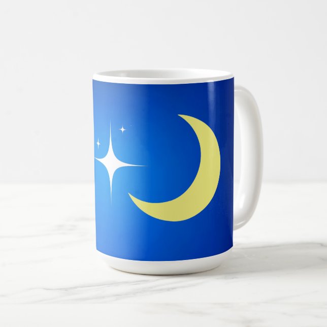 Crescent Måne med stjärnsymbol Kaffemugg (Framsida höger)