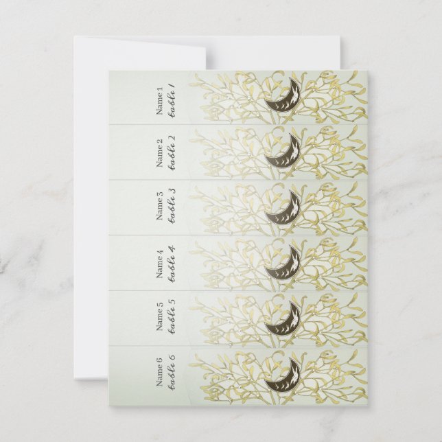 Crescent Måne Mistletoe Festive-julmiddag Inbjudningar (Framsida)