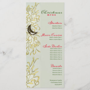 Crescent Måne Mistletoe Festive-julmiddag Meny