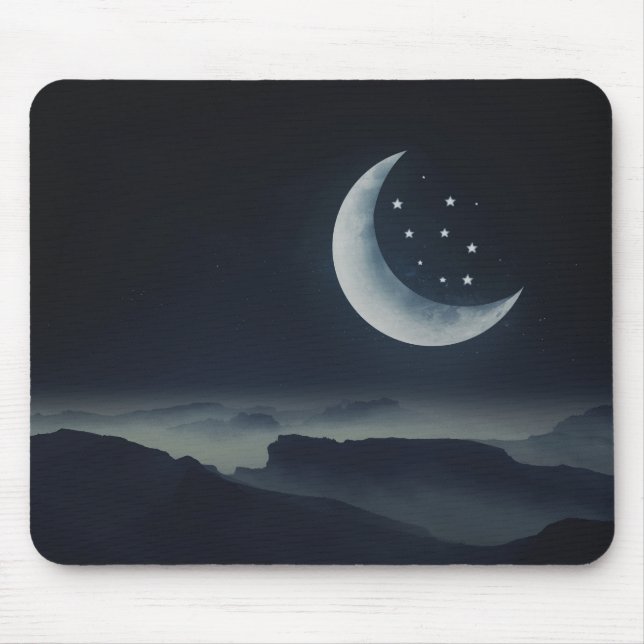 Crescent Måne och Stars Musmatta (Framsidan)