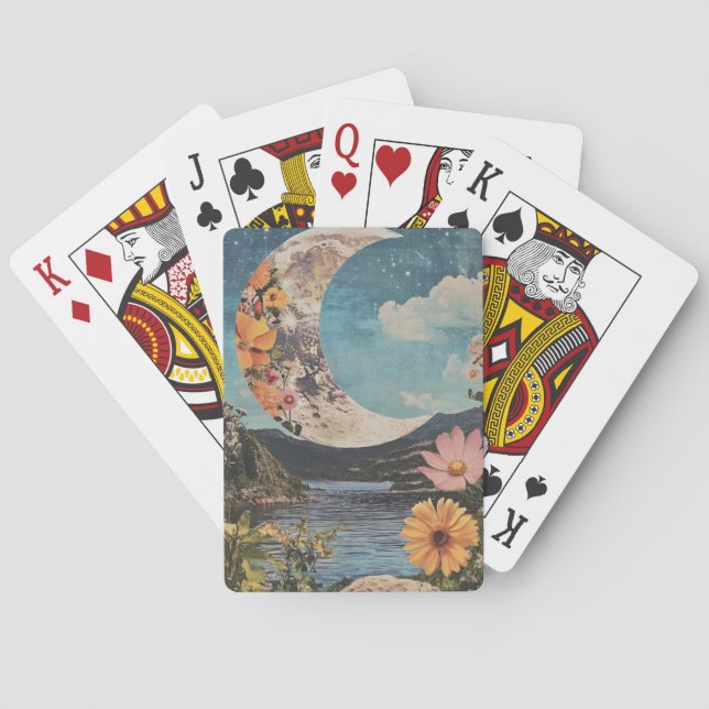 Crescent Måne över serenlandskapet Casinokort (Baksidan)